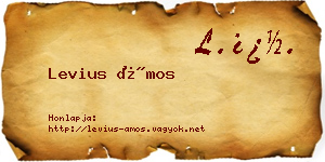 Levius Ámos névjegykártya